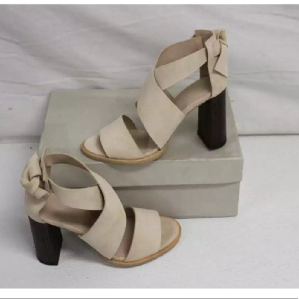 Cos Suede Leather Strappy Sandal Beige